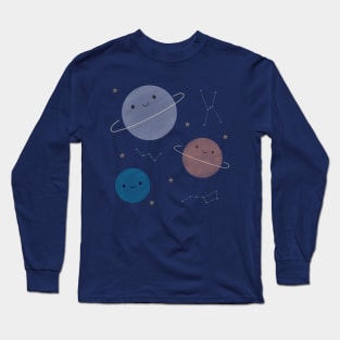 Kawaii Outer Space Long Sleeve T-Shirt